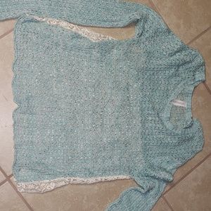 Thin knit sweater shirt